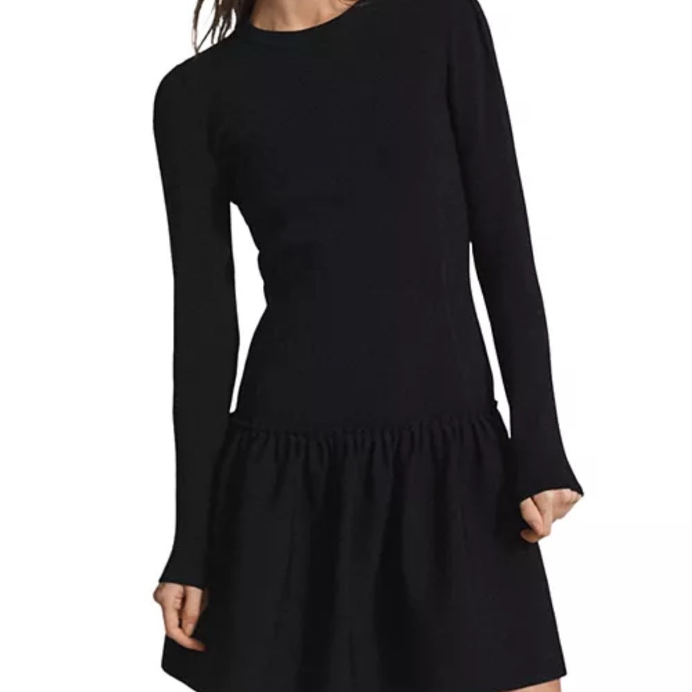 Reiss Black Long Sleeve Dress